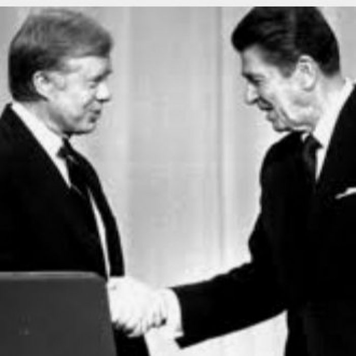 Jimmy Carter and Ronald Reagan.